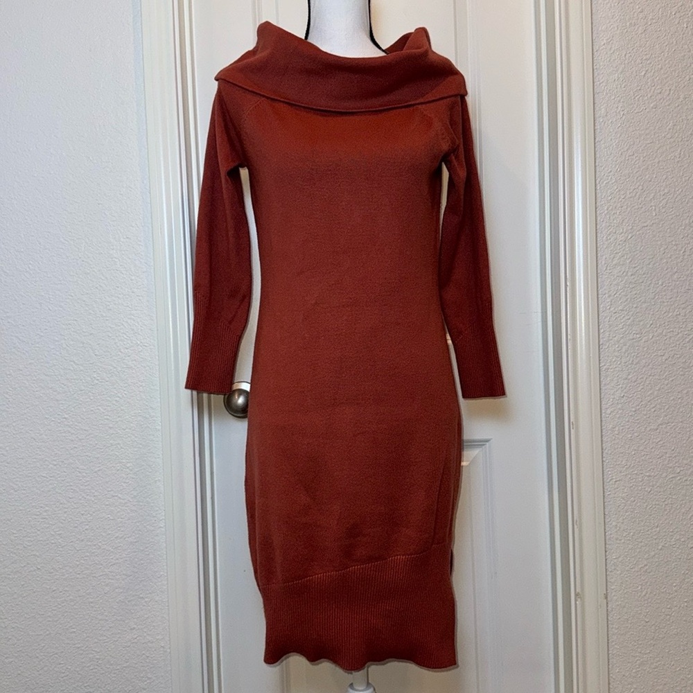 August Eight Red Sweater Dress